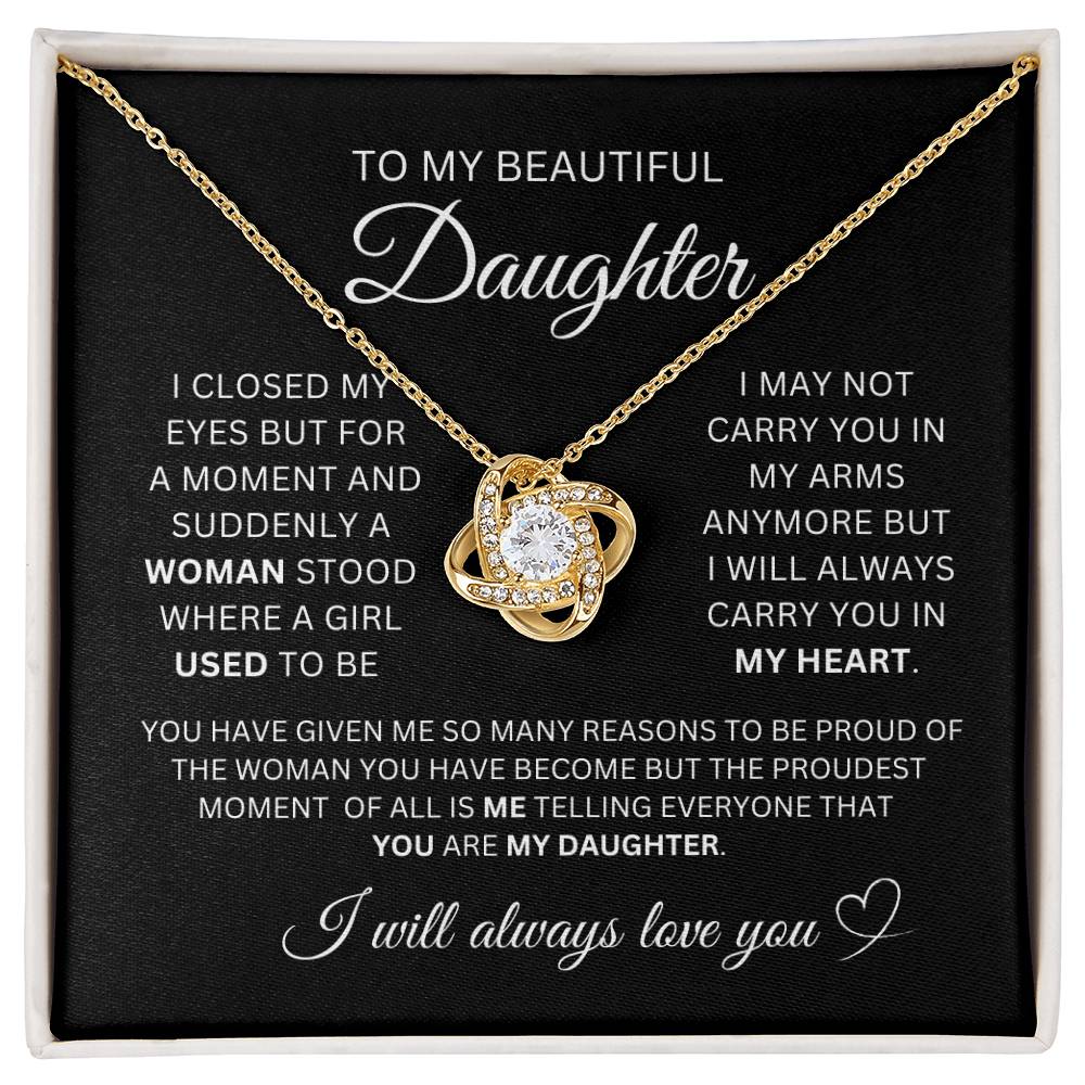 Daddy Daughter/ Mother Daughter Love Knot Necklace/ Gifts for Daughter/ Graduation gifts