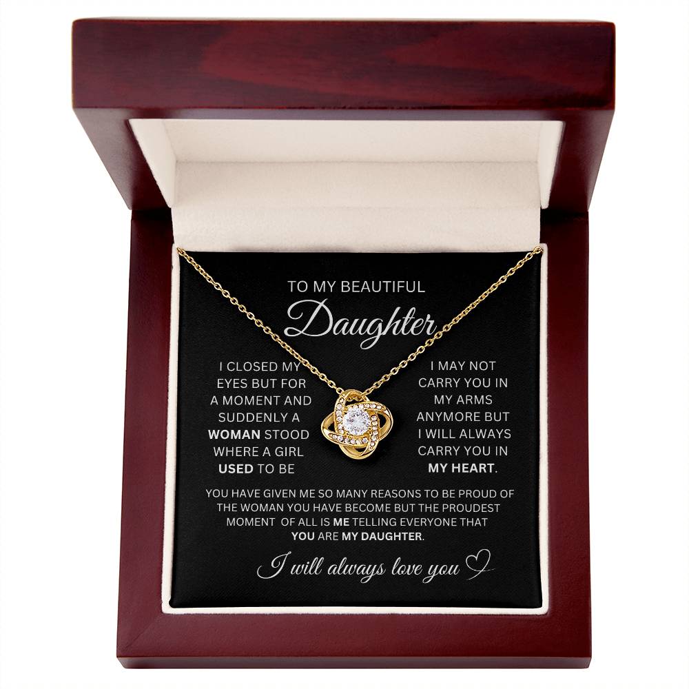 Daddy Daughter/ Mother Daughter Love Knot Necklace/ Gifts for Daughter/ Graduation gifts