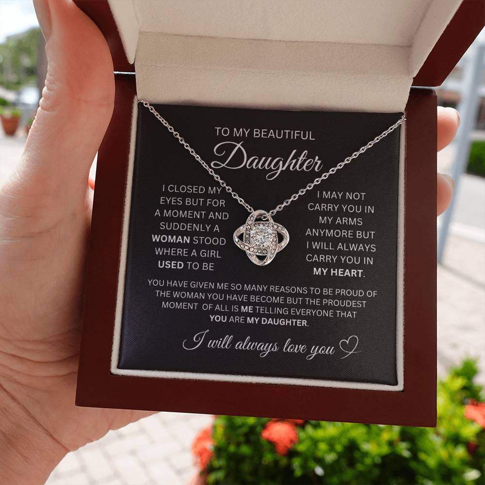 Daddy Daughter/ Mother Daughter Love Knot Necklace/ Gifts for Daughter/ Graduation gifts