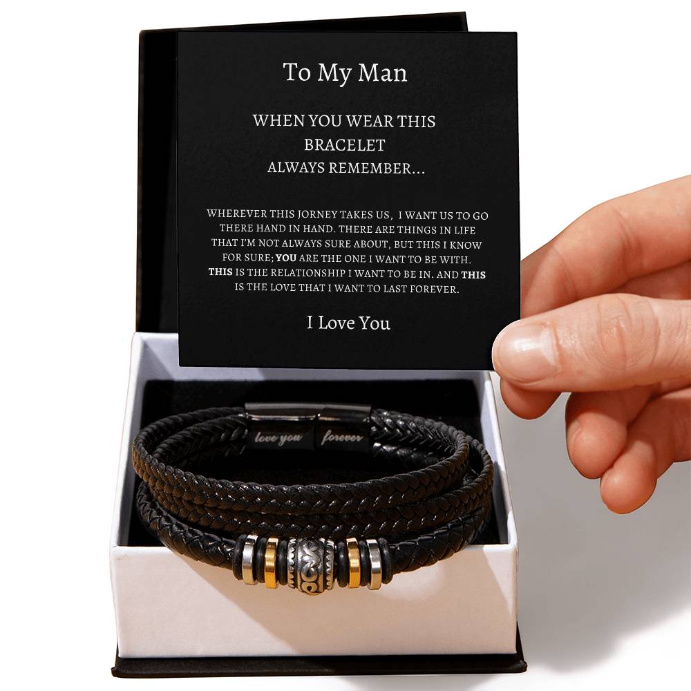 To My Man/ Soulmate/ Husband Love You Forever Bracelet