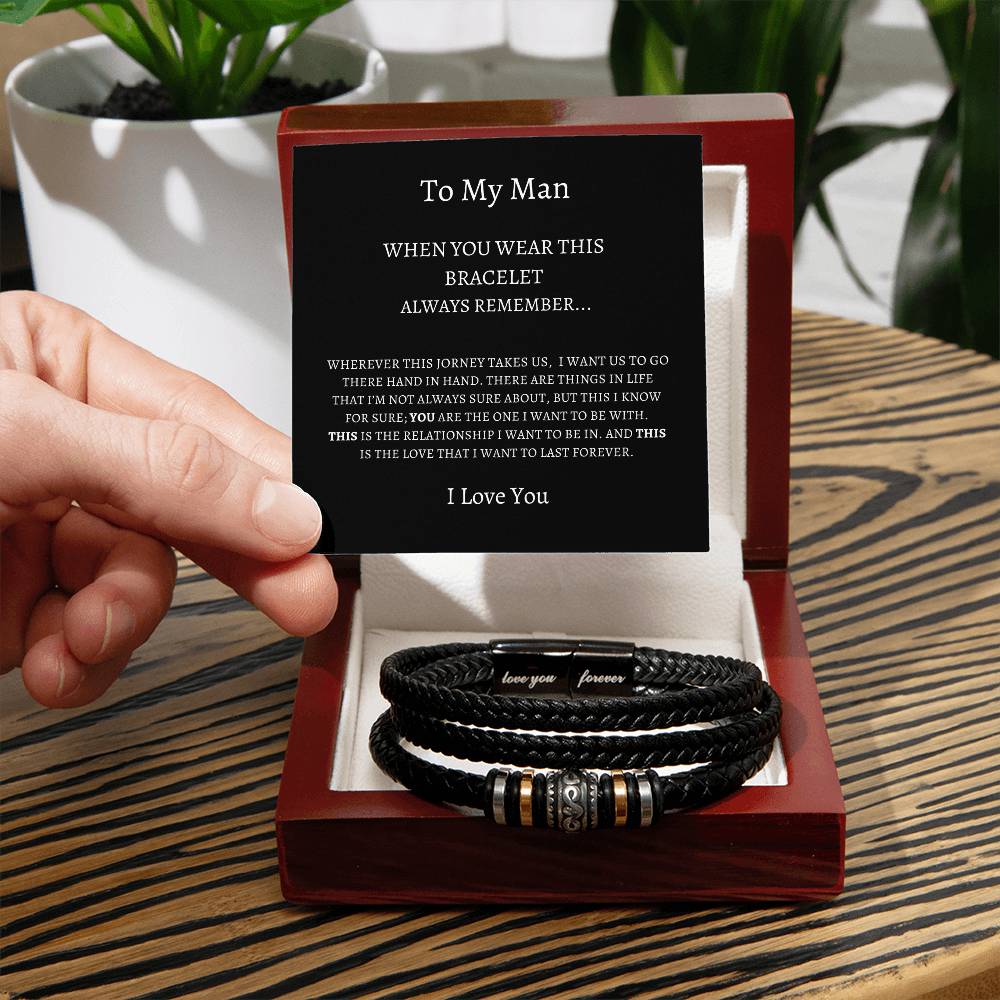 To My Man/ Soulmate/ Husband Love You Forever Bracelet